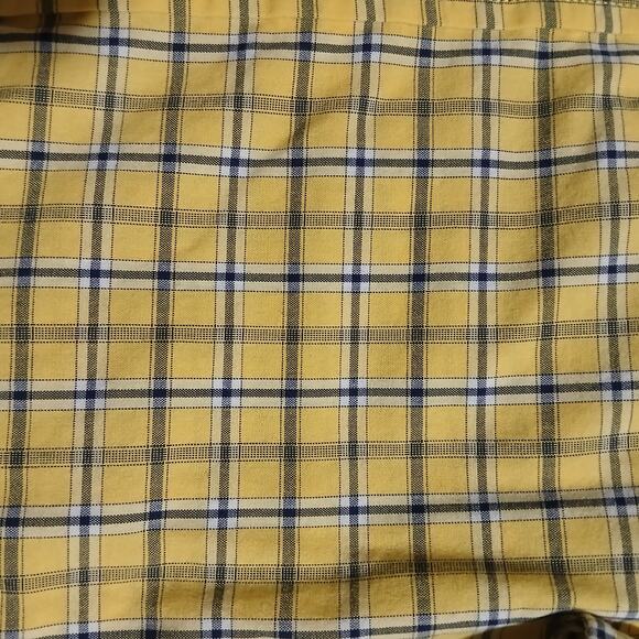 Jos.A.Bank Executive Collection Medium Long-Sleeved Button-Up Yellow/Blue Plaid - Picture 4 of 8